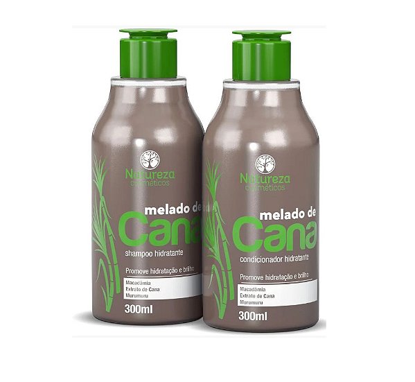 SHAMPOO E CONDICIONADOR MELADO DE CANA NATUREZA COSMÉTICOS