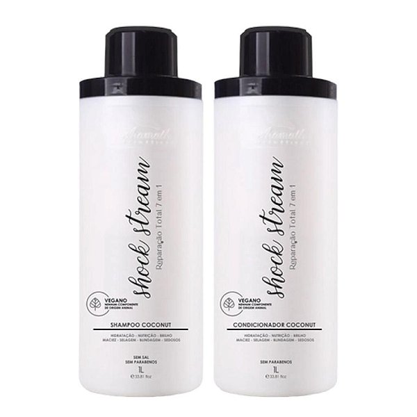 Shampoo e condicionador shock stream aramath 2x1000ml