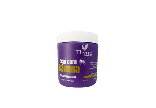Máscara Hidratante Açaí Com Banana 500g - Thyrre Cosmetics