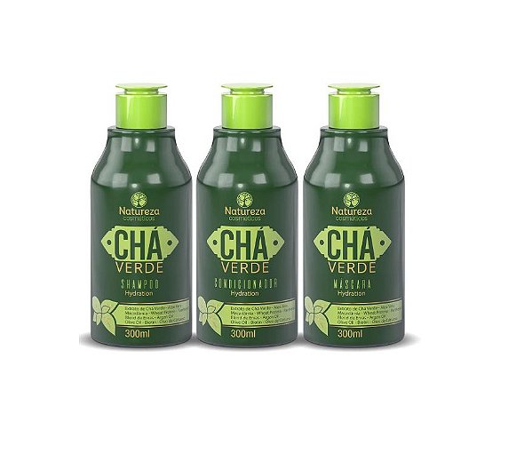KIT HOME CARE CHÁ VERDE NATUREZA COSMÉTICOS 3X300ML