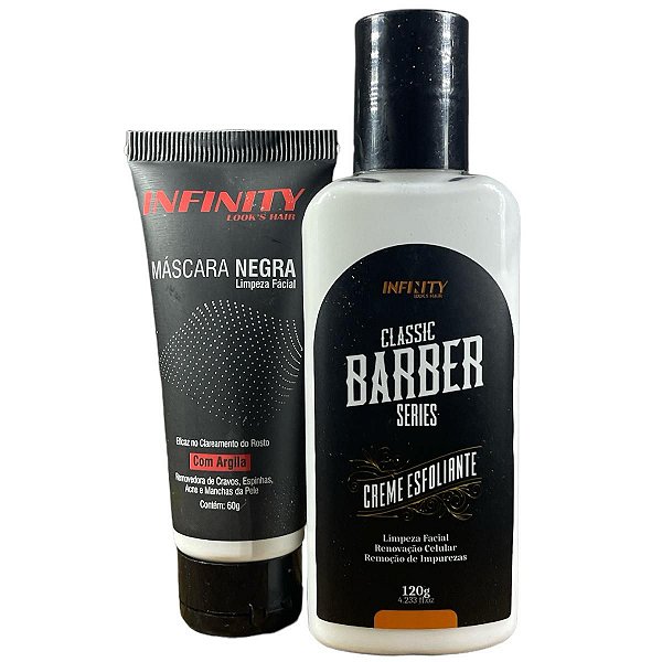 Kit Limpeza Facial Creme Esfoliante+mascara Negra Tira Cravos Infinity Looks Hair
