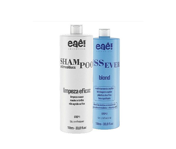 Kit Progressiva Lissever Blond eaê cosmeticos 2x1000ml