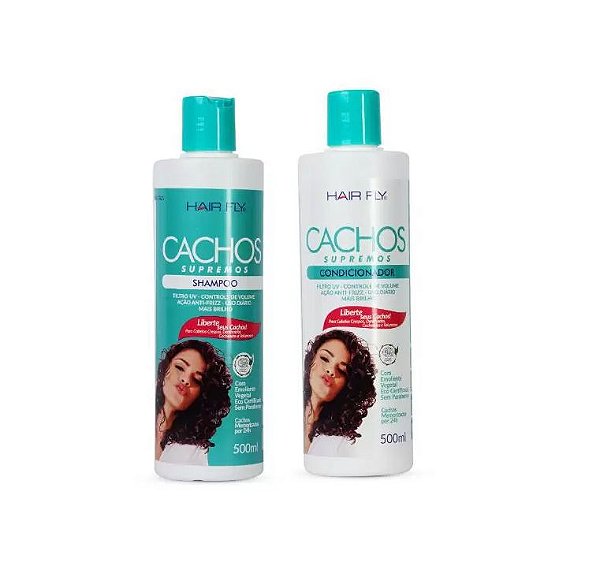 SHAMPOO E CONDICIONADOR CACHOS SUPREMOS HAIR FLY 2X500ML