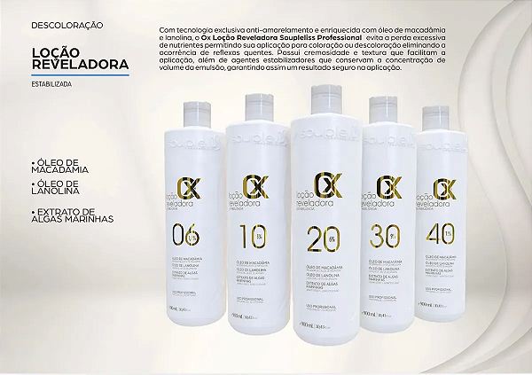 Souple Liss Ox Loção Reveladora Volumes 900ml