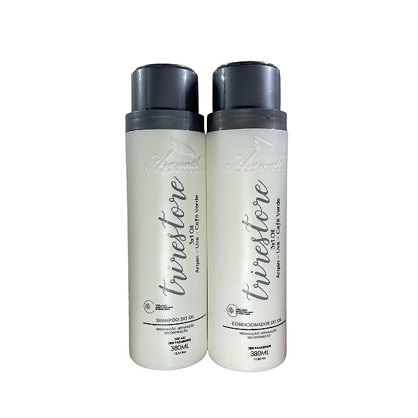 Shampoo e condicionador tri restore aramath 2x380ml