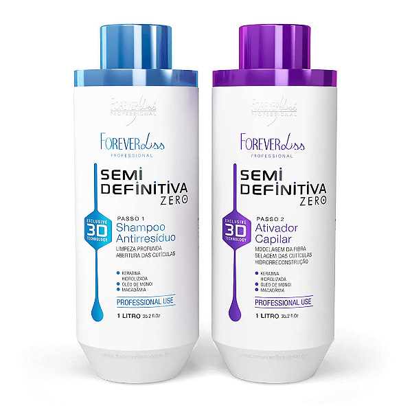 Kit Escova Semi Definitiva Zero 2x1l Forever Liss