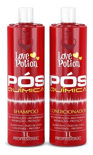 Kit Pós Quimica Reparação E Proteção Love Potion 2x1000ml