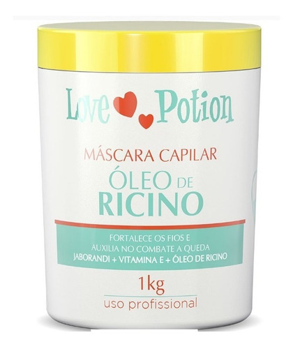 Máscara Fortalecedora  Óleo De Rícino Love Potion 1 Kg