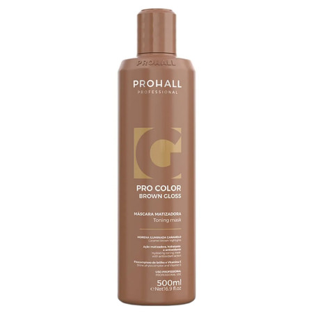 Prohall Brown Gloss Máscara Matizadora Morena Iluminada 500ml