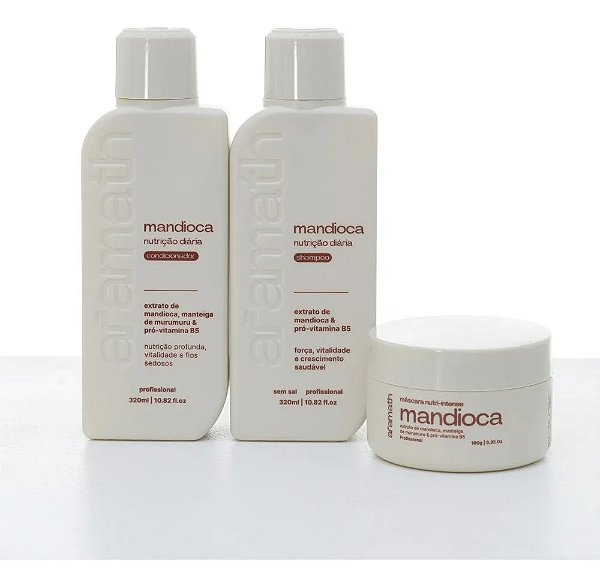 Kit Pós Progressiva Manutenção  Mandioca Aramath   3 Em 1