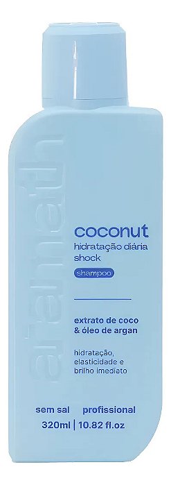 Shampoo super hidratante coconut Shock Aramath 320ml