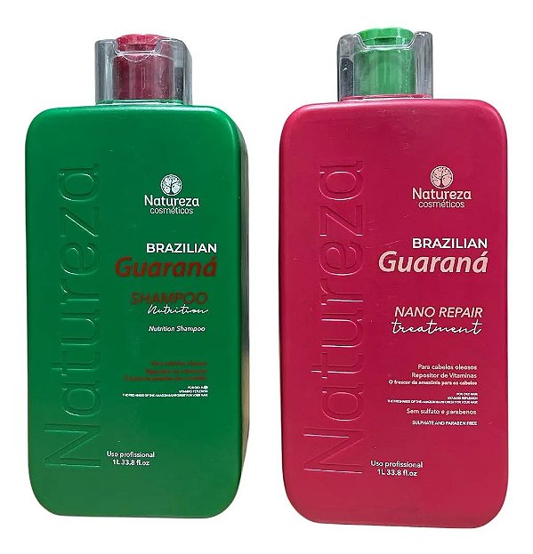 Kit Nano Repair Brazilian Guaraná 2x1l - Natureza Cosméticos