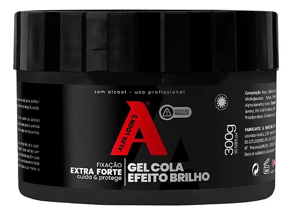 Gel Cola Incolor Fixação Extra Forte 300gr Alfa Looks
