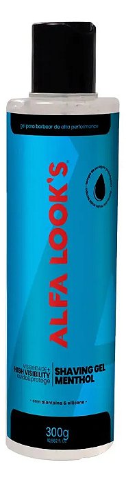 Shaving Gel De Barbear Alfa Looks 300gr-menthol