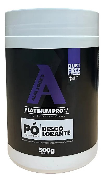 Pó Descolorante White Platinum Pro Alfa Looks 500gr 9tons