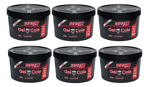 Gel Cola For Men Infinity Look's Hair 600gr Cx Com 6 Unid