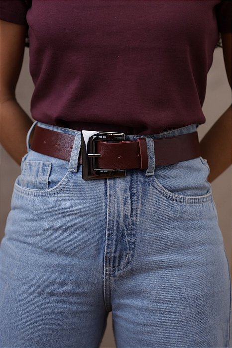 CINTO ROBERTA BORDO - COURO LEGÍTIMO - LARGURA DO CINTO 4,0CM