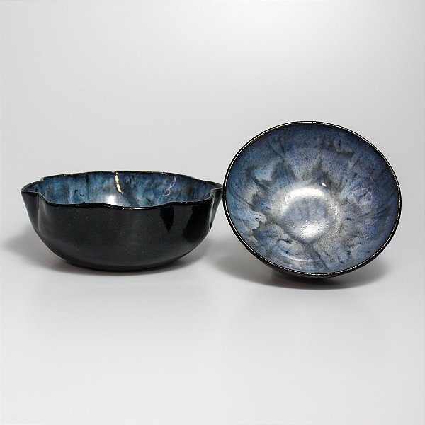 Conjunto de Bowls Azul com Efeito