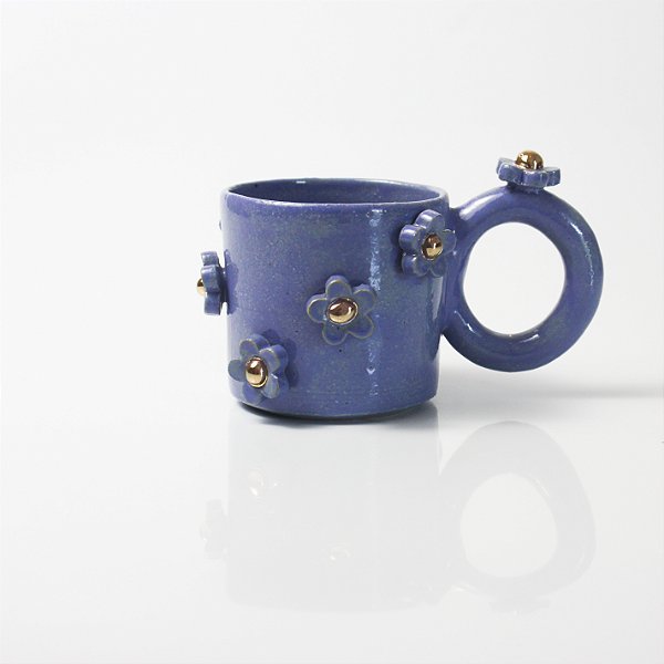 Caneca Jardins de Monet Azul 180 ml