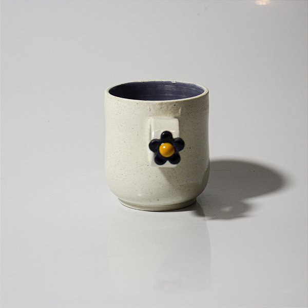 Caneca Anel Flowers - Azul