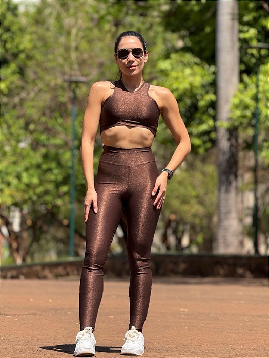 Calça legging Aura marrom