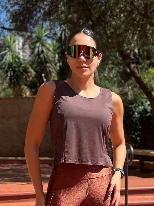 Cropped Donna marrom