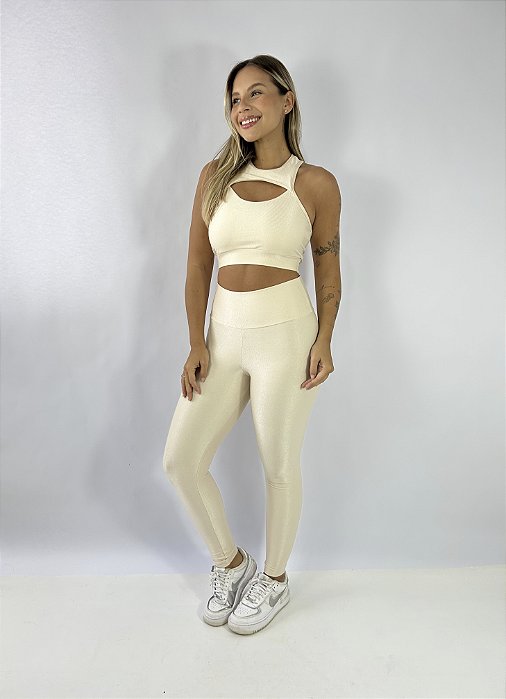Calça legging Classic amarelo manteiga