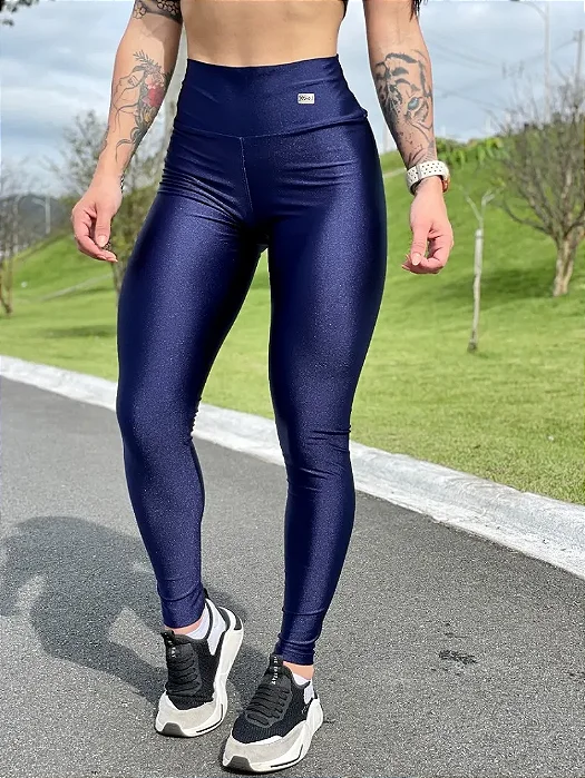 Calça legging Glow azul marinho