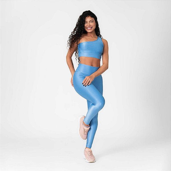 Calça legging Classic azul ciano