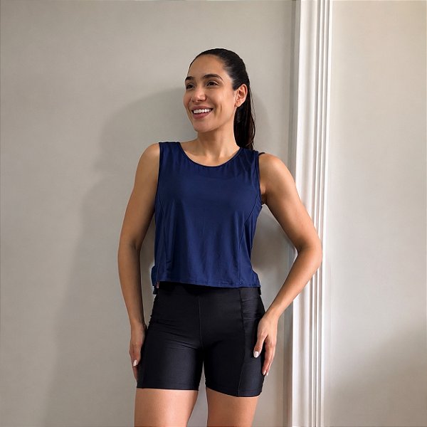 Cropped Donna azul marinho
