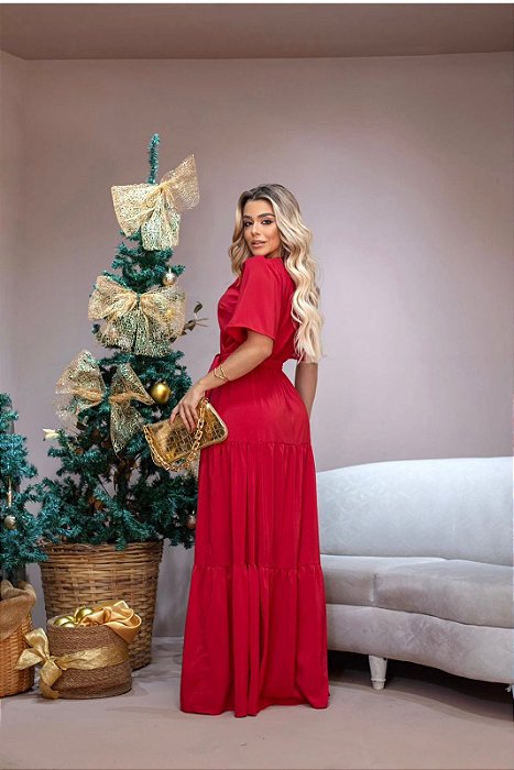 Vestido Marcela vermelho