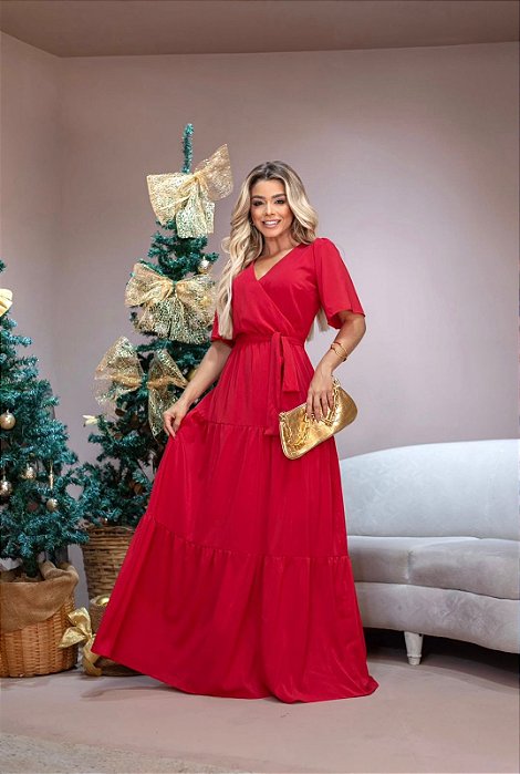 VESTIDO ESMERALDA VERMELHO