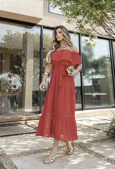 - VESTIDO CLARA VERMELHO