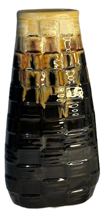 VASO PRETO COM MESCLAS BEGE M