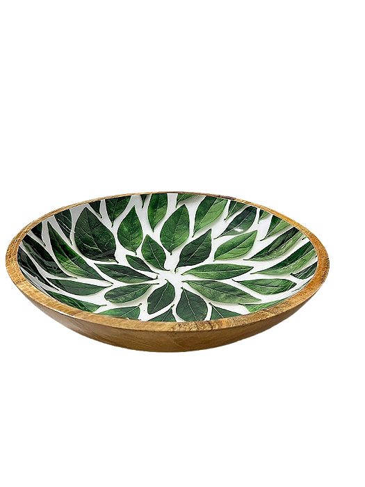 SALADEIRA / FRUTEIRA FLORAL VERDE