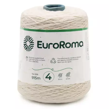 Barbante EuroRoma Cor-100-Cru n°4 - 600g