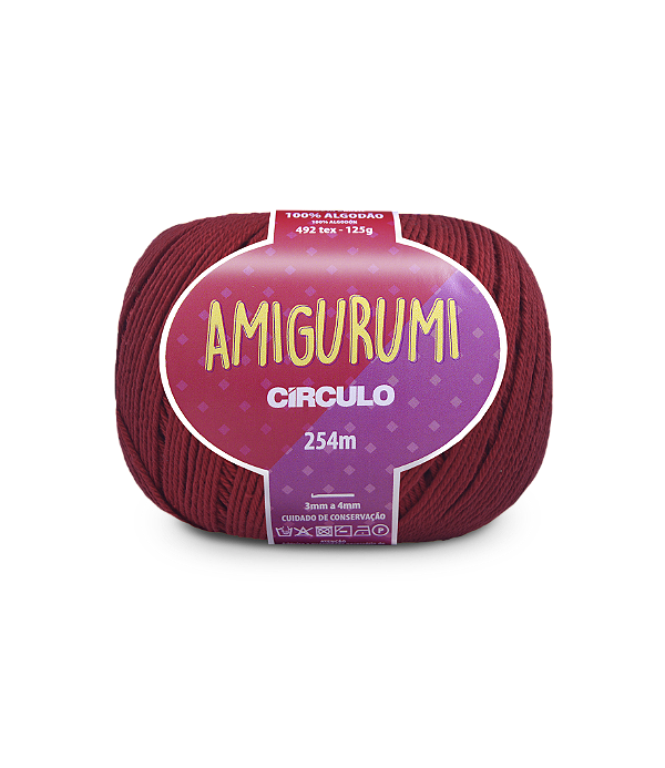 Amigurumi Circulo 254mt - cor 3402-Vermelho