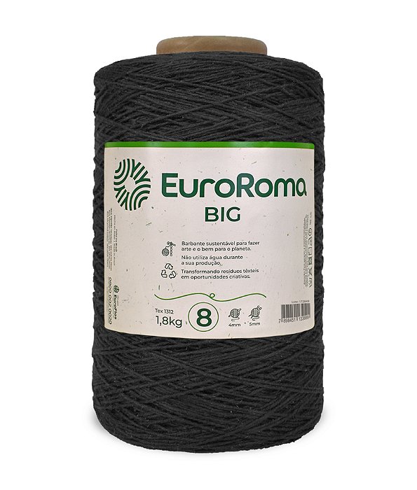 EuroRoma 1,8 Kg nº 8 cor 250 - Preto