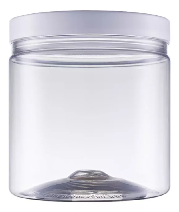 Pote de Plástico Cristal Com Tampa 1000ml