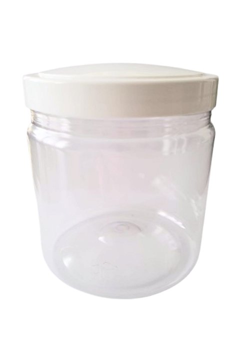 Pote de Plástico Cristal Com Tampa 550ml