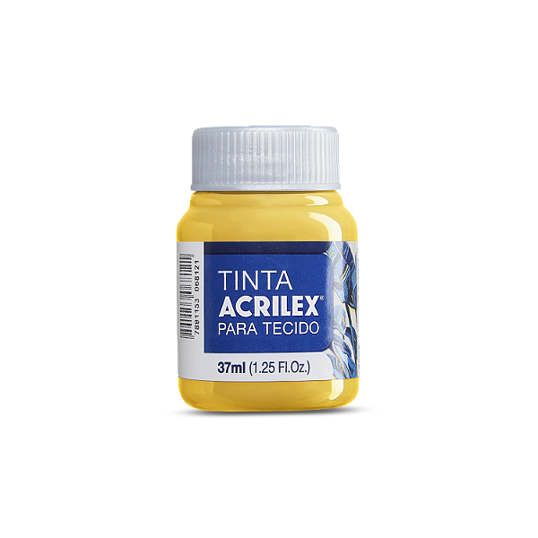 Tinta  Acrilex  Para Tecido Fosca Cor 505 Amarelo Ouro 37ml