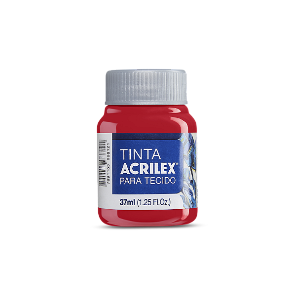 Tinta Acrilex Para Tecido Fosca Cor 541 Vermelho Vivo 37ml