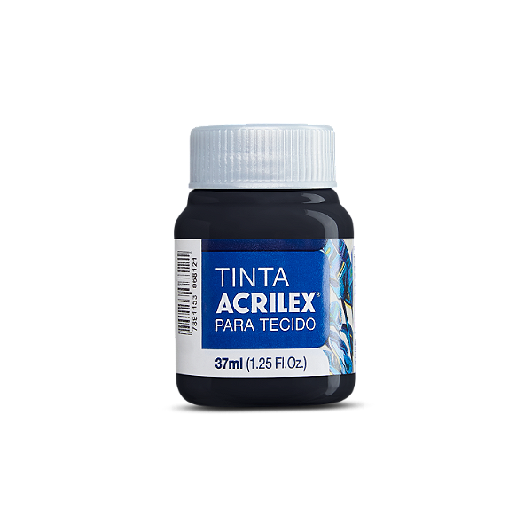 Tinta Acrilex Para Tecido Fosca Cor 520 Preto 37ml