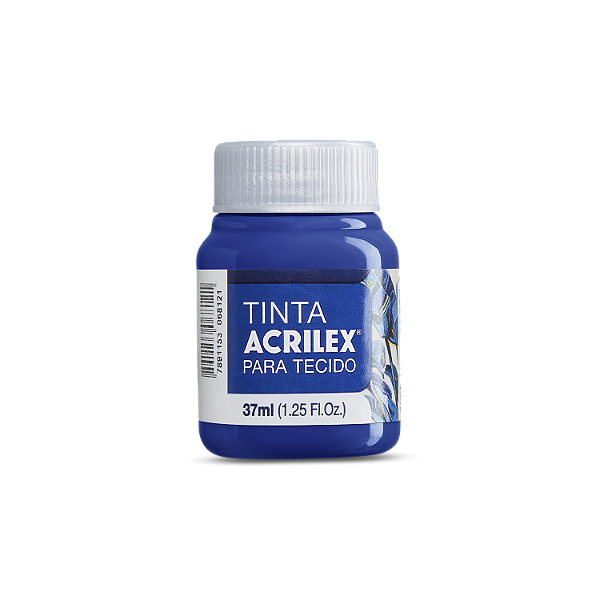 Tinta Acrilex Para Tecido Fosca Cor 502 Azul Cobalto 37ml