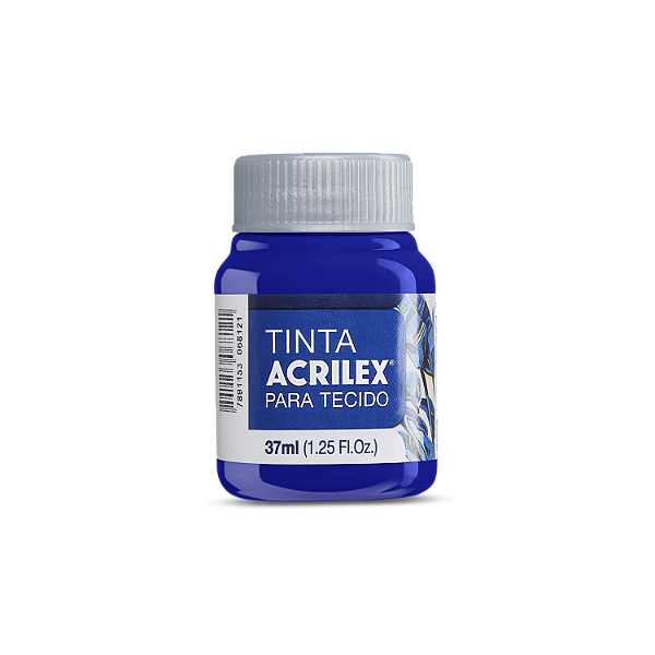 Tinta Acrilex Para Tecido Fosca Cor 543 Azul Ultramar 37ml