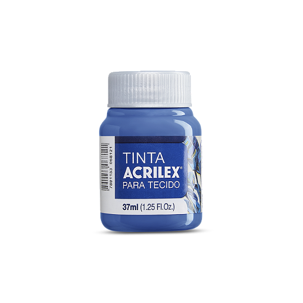 Tinta Acrilex Para Tecido Fosca Cor 501 Azul Turquesa 37ml