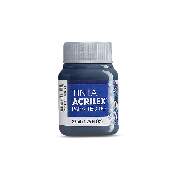 Tinta Acrilex Para Tecido Fosca Cor 596 Azul Petróleo  37ml
