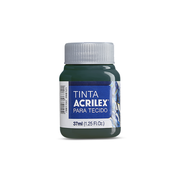Tinta Acrilex Para Tecido Fosca Cor 629 Cinza Onix 37ml
