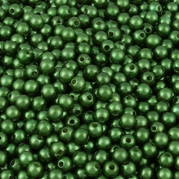 Perola ABS Com Furo Cor Verde
