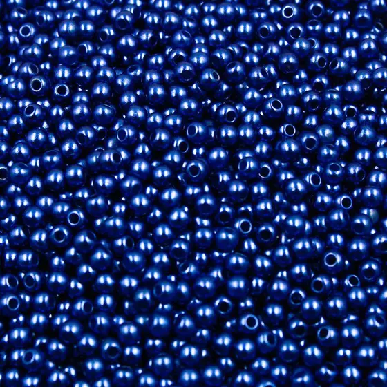 Perola ABS Com Furo Cor Azul royal